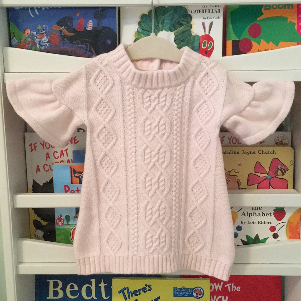 Janie and Jack Pink Bell Sleeve Sweater Tunic